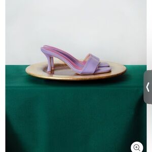 Stylish Purple Kitten Heel Sandals with Wide Strap